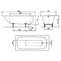 Стальная ванна Kaldewei Advantage Saniform Plus 361-1 с покрытием Anti-Slip 150x70. Фото 3