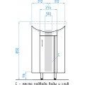 Тумба с раковиной Style Line Эко Стандарт Веер 30 угловая, белая. Фото 2