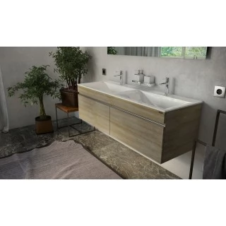 Тумба с раковиной Velvex Pulsus 140, дуб сонома