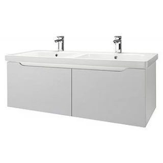Тумба с раковиной 125 29.2 2 ящика, серый