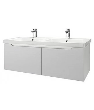 Тумба с раковиной 125 29.2 2 ящика, серый