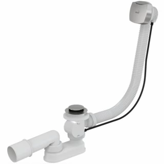 Слив-перелив Alcaplast A51CR-100 полуавтомат белый хром