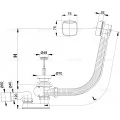 Сифон для ванны AlcaPlast A51CR-80. Фото 1