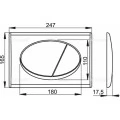 Кнопка смыва AlcaPlast ALCA M72 хром матовый. Фото 1