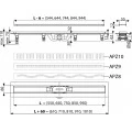 Душевой лоток AlcaPlast Simple APZ8-750M с решеткой Хром. Фото 1