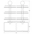 Полка Artwelle Harmonie HAR 038 3-х ярусная, 40 см. Фото 1