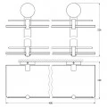Полка Artwelle Harmonie HAR 037 2-х ярусная, 40 см. Фото 1