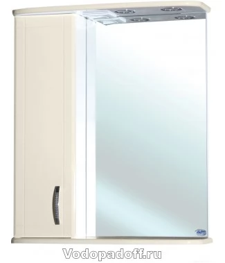 Зеркало-шкаф Bellezza Астра 60 L, бежевый