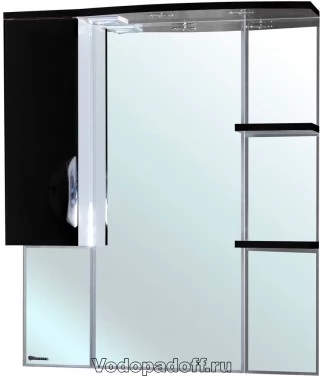 Зеркало-шкаф Bellezza Лагуна 85 L, черный