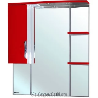 Зеркало-шкаф Bellezza Лагуна 85 L, красный