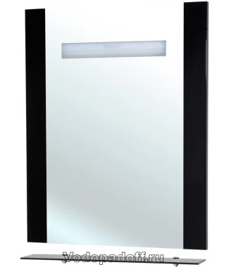 Зеркало Bellezza Берта 60 с полкой, черный