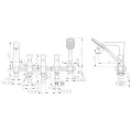 Смеситель Bravat Whirlpool F578112C на борт ванны с душевым гарнитуром. Фото 1