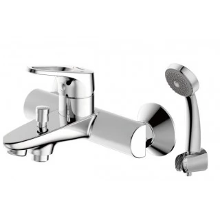 Смеситель Bravat Drop-D F648162C-B для ванны с душевым гарнитуром