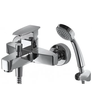 Смеситель Bravat Riffle F672106C-B для ванны с душевым гарнитуром