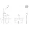 Смеситель Bravat Riffle F672106C-B для ванны с душевым гарнитуром. Фото 1