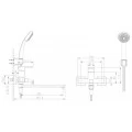 Смеситель Bravat Rifle F672106C-LB для ванны с душевым гарнитуром. Фото 2