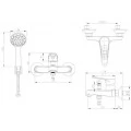 Смеситель Bravat Eco-D F693158C-B для ванны с душевым гарнитуром. Фото 2