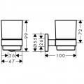 Стакан для зубных щеток Hansgrohe Logis Universal 41718000. Фото 1