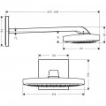 Верхний душ Hansgrohe Raindance Select 26468400 с держателем. Фото 1