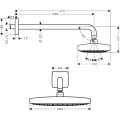 Верхний душ Hansgrohe Raindance Select 27385000 с держателем. Фото 2