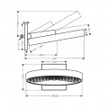 Верхний душ Hansgrohe Rainfinity 26230990 с держателем. Фото 1