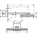 Верхний душ Hansgrohe Rainmaker Select 24017400 с держателем. Фото 3