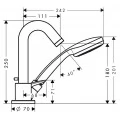 Смеситель Hansgrohe Logis 71310000 на борт ванны. Фото 1