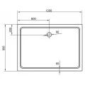 Поддон для душа Cezares SMC AH 120x90 см. Фото 2