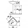 Раковина Jika Olymp 55 1661.4 угловая. Фото 4