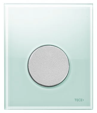 Кнопка смыва TECE Loop Urinal 9242652 зеленое стекло, кнопка хром матовый