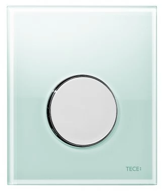Кнопка смыва TECE Loop Urinal 9242653 зеленое стекло, кнопка хром