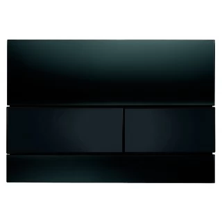 Кнопка смыва TECE Square 9240809 чёрное стекло, кнопка черная