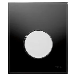 Кнопка смыва TECE Loop Urinal 9242656 черное стекло, кнопка хром