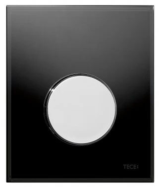 Кнопка смыва TECE Loop Urinal 9242656 черное стекло, кнопка хром