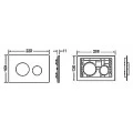 Кнопка смыва TECE Loop Modular 9240666 кнопка хром, стекло на выбор. Фото 1
