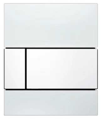 Кнопка смыва TECE Square Urinal 9242800 белое стекло, кнопка белая