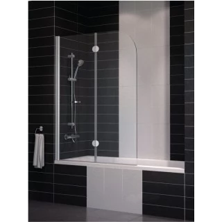 Шторка на ванну Vegas Glass E2V 0120 07 01 L профиль матовый хром, стекло прозрачное