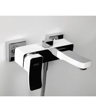 Смеситель WasserKRAFT Aller 1061WHITE для ванны с коротким изливом