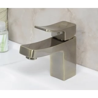 Смеситель Wasserkraft Exter 1603 для раковины, светлая бронза