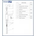 Смеситель Wasserkraft Exter 1603 для раковины, светлая бронза. Фото 2