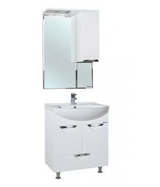 Комплект мебели Bellezza Альфа 55 с нижним ящиком, белый