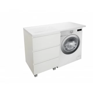 Тумба с раковиной под стиральную машину Эстет Dallas Luxe 1200х482 напольная 3 ящика