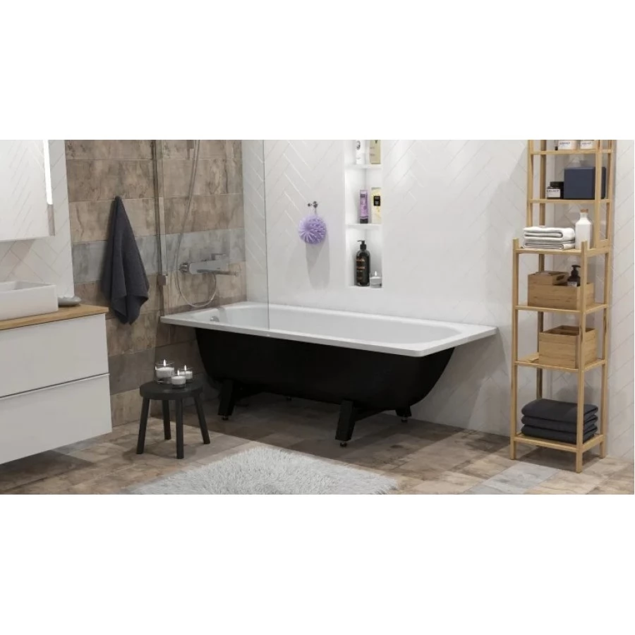 Стальная ванна ВИЗ Reimar R-54901 150х70 см белая орхидея. Фото 2