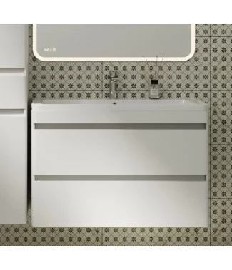 Тумба с раковиной Style Line Атлантика 90 Люкс Plus подвесная белый антискрейч