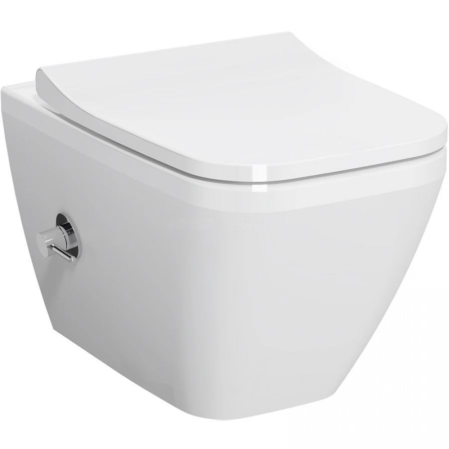Унитаз подвесной VitrA Integra Square 7082B003-7209 с функцией биде и встроенным смесителем