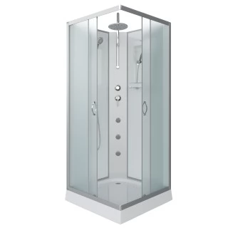 Душевая кабина Niagara Classic NG-1101-14BKTG 90x90, низкий поддон с полкой