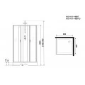 Душевая кабина Niagara Classic NG-1101-14BKTG 90x90, низкий поддон с полкой. Фото 4