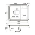 Мойка кухонная Omoikiri Tasogare 65-BE ваниль. Фото 1
