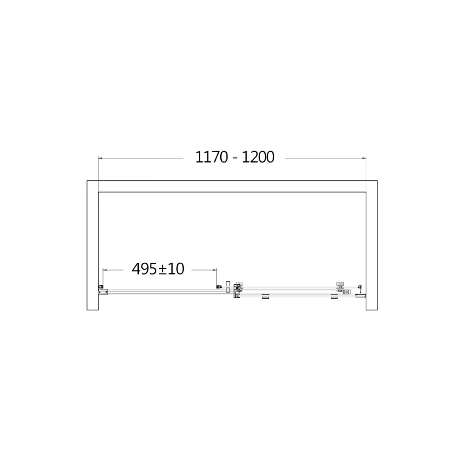 Душевая дверь Aquame AQM4803-12 профиль стекло, хром. Фото 2