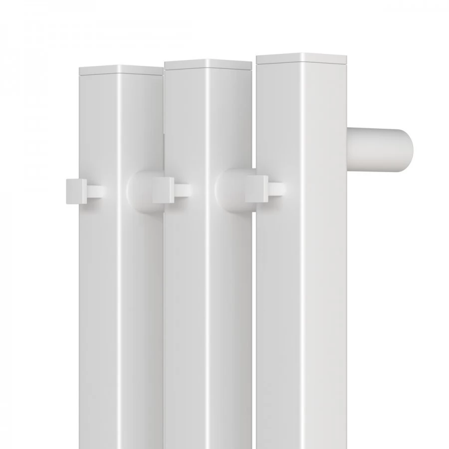 Полотенцесушитель электрический APEXTERMO Sirius SR10112WM 1100x120 с крючками, белый матовый, I-образный. Фото 3